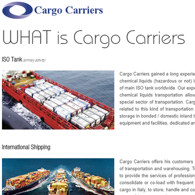 Cargo Carriers website